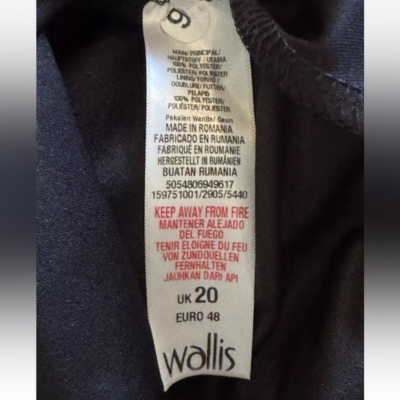 Wallis Black Lace Dress Women Sz 16 EUR 48 UK 20 ALine Party Grunge Classy Event - Picture 10 of 10